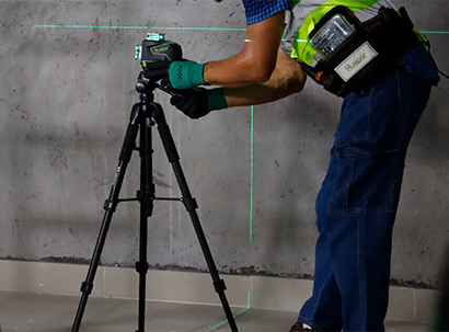 Penggunaan tahap laser dalam seni bina