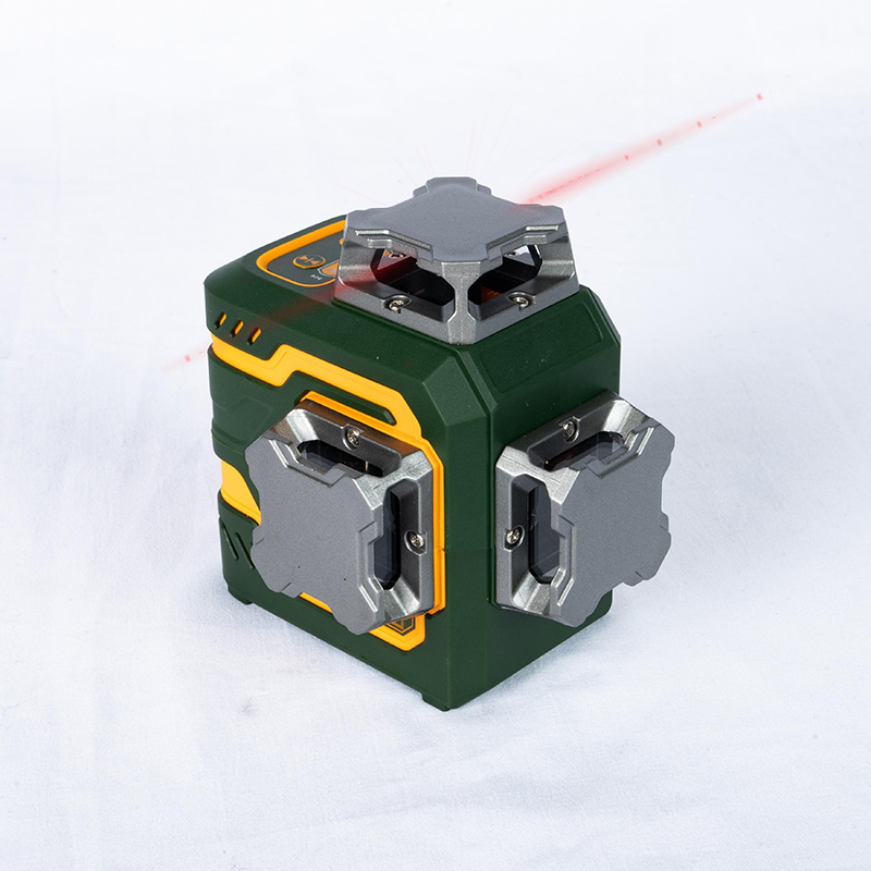 Tahap laser merah bateri terbina dalam 3D
